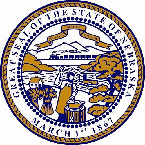 U24 Aufkleber Nebraska Seal Siegel Autoaufkleber Sticker Konturschnitt