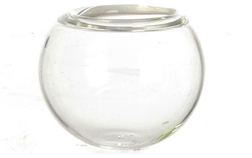 Melody Jane Dolls House Empty Goldfish Fish Bowl Miniature Glass Pet Accessory 1:12 Scale