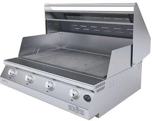 Barbecue professionali a Gas Fry Top 750 Basic da appoggio 4 bruciatori griglia scolo a V