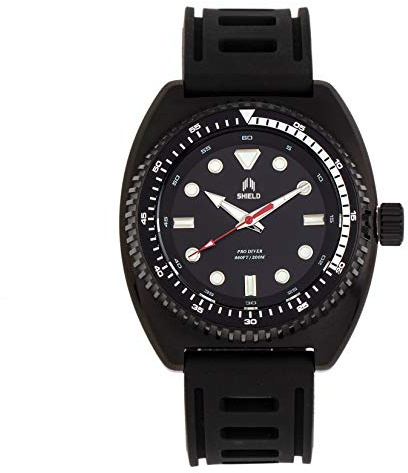 SHIELD Dreyer Quartz Black Silicone Band Men's Watch SLDSH107-6