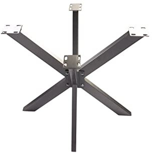 SAM Spider-Tischgestell, Roheisen Silber lackiert, Metallgestell für Holztische, Gestell mit vielseitiger Verwendbarkeit, 7,5 x 7,5 cm