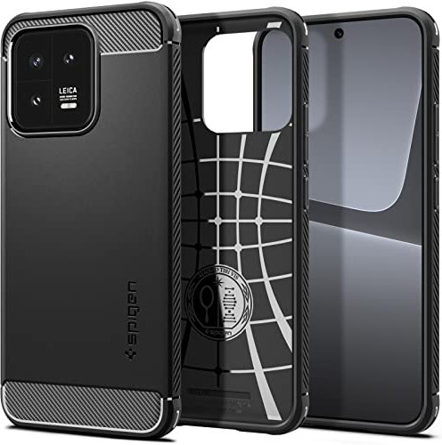 Spigen Rugged Armor Hülle Kompatibel mit Xiaomi 13 -Schwarz