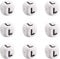 FASHEWELRY 10Pcs White Silicone Letter L Beads 12mm Alphabet Silicone Spacer Beads for DIY Bracelets Necklaces Earrings Jewelry Making 2mm Hole