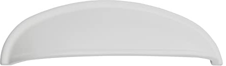 SOTECH Muschelgriff NICK Weiß matt BA 96 mm | Schrankgriff Apothekergriff Griffschale