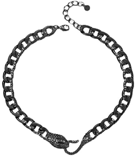 Inateannal Schlange Choker Halskette Kubanische Gliederkette Halskette Kristall Schlange Aussage Halskette Halloween Lätzchen Halskette Schmuck Für Frauen Mädchen