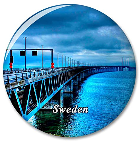 Schweden Die Öresund Brücke Malmö Kühlschrank Magnet Deko Magnet Aufkleber Reise Souvenir Sammlung Tourist Stadt Geschenk Whiteboard Küche