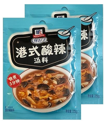 McCormick Hong Kong Hot & Sour Soup Seasoning Mix 35g, Packs of 2, by Food Sanctuary