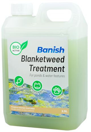 Pisces Banish BioActive Blanketweed 2500ml Pond Water Treatment Natural String Algae Remover