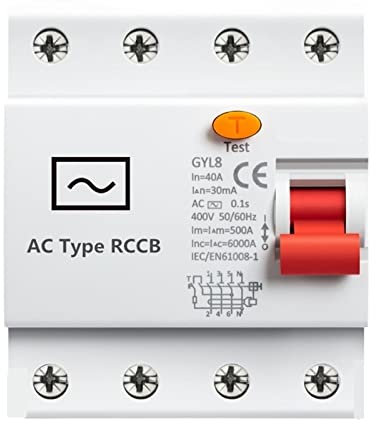 Interruptor diferencial de 3 fases + N interruptor de circuito electromagnético RCD 25A 40A 63A 1 Uds(4P 63A,30mA)