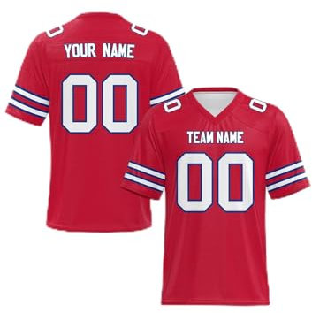 Trikot Herren, 1 Druck Shirt, Eishockey Trikot Herren Football Trikot Tshirt Personalisiert T Shirt Herren Custom Rugby Jersey Football Kostüm Rugby Shirt Uniform Herren, Einheitsgröße