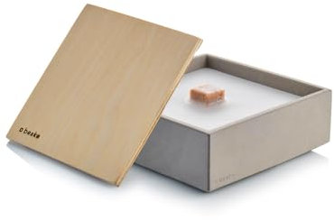 Betonfeuer® Meru - Das Original | Das Feuer, das für Immer brennt | Kerzenfresser mit Dauerdocht | Wachsfresser aus Beton | Handarbeit 'Made in Germany' | (17 x 17 x 6,5cm)