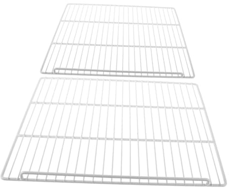 HONMEET 2 Stück Kühlschrank Einlegeboden Metall Regal Divider für Innenraum Belüftete Ablage mit Optimaler Luftzirkulation zur Platzoptimierung im Gefrierfach und Kühlschrank