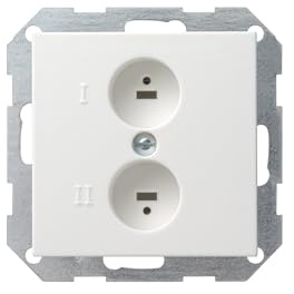 Gira 040203 Weiß Steckdose - Steckdosen (3,1 cm)
