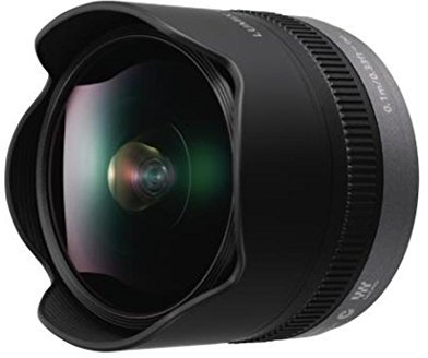 Panasonic H-F008E Obiettivo Lumix G Vario, 8 mm, Nero