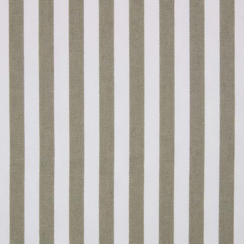 HOMESCAPES Grau-Weiß gestreifter Baumwollstoff Meterware 150 cm breit, Streifen-Stoff zum Nähen, Dekostoff gestreift, Oeko-Tex Stoff 100% Baumwolle, Vorhangstoff grau weiß