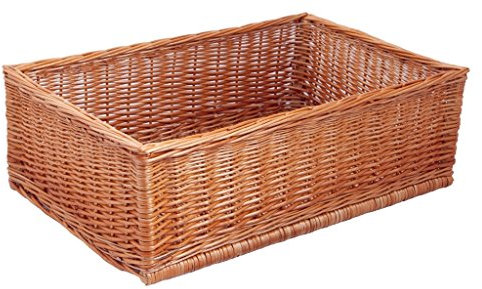 Regalkorb, klassisch, rechteckig, Braun, T 30 x 20 x 4 cm, Korbgeflecht, 20 x 40 x 60 cm (H x T x B)