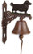 Türglocke Glocke Wandglocke Gußeisen 2er Set Landhaus Motiv:Hund Dackel Höhe 33cm