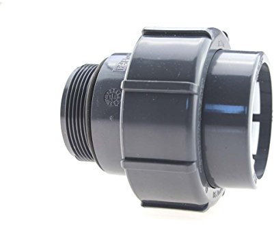 PVC-U FlexFit Klemmverschraubung IBG® gerader uebergang d 50 x 2 Klemm-AG