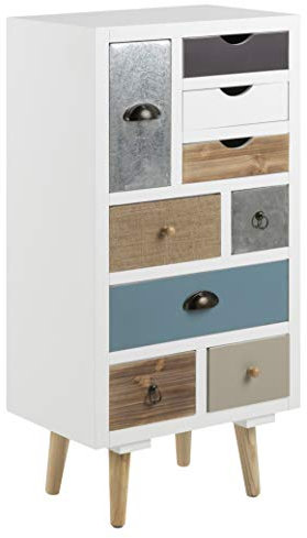 AC Design Furniture Suwen Kommode, B: 48 x T: 32 x H: 98 cm, Mehrfarbig, Holz, 1 Stk