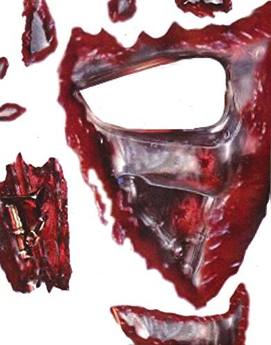 Killer Cyborg Gesicht Tätowierung Transferdruck Satz - Instant GESICHTSFARBEN - perfekt Halloween Kostüm Zubehör