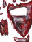 ASESINO Cyborg Cara Tatuaje Transfer Kit - Instante Pintura facial - Perfecto Halloween Accesorio de disfraz