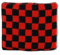 Flaggenfritze® Schweissband Karo Rot-Schwarz