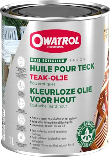 OWATROL Teak-OLJE Teaköl, schützt und pflegt exotisches Holz, 1,0 l