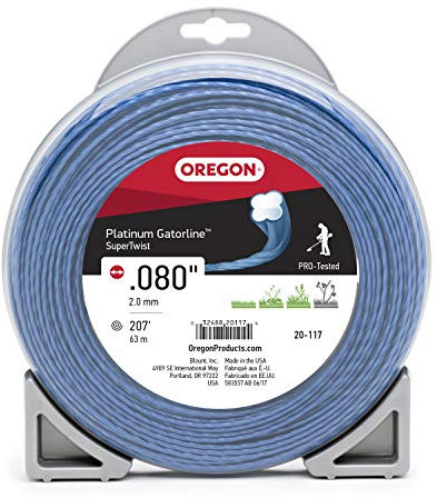 Oregon 20-117 Platinum Gatorline Supertwist Trimmerschnur, 0,2 x 60 m, Schwarz