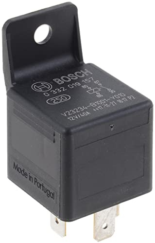 Bosch 0332019157 Mini-Relais 12V 30A, 4 Terminaux, Ip5K4, Résistance aux Températures Allant de -40° C À 100° C