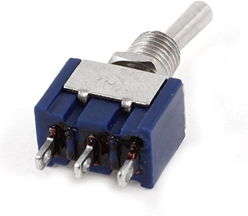 sourcing map AC 125V 6A SPDT Encendido/encendido 2 vías 3 Terminales de lengüeta de soldadura Mini interruptor de palanca