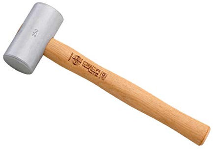 Osca 075H GR 250 Alu Hammer zylindrisch mit Hickorystiel, 250 g