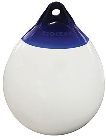 Ocean Kugelfender Serie R, Farbe:Kopf dunkelblau / Fender weiß, Typ:R1 (Ø 280 mm x 380 mm)
