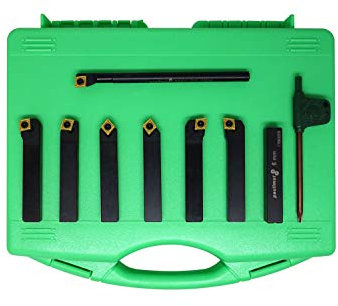 PAULIMOT Drehmeißel-Set mit Wendeplatten, 6 mm, 7-teilig inkl. Bohrstange