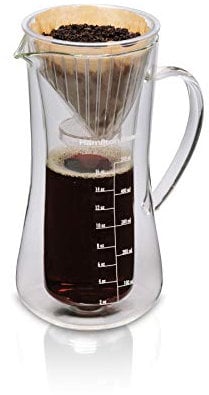Hamilton Beach Pour Over Drip Kaffeemaschine, Glaskaraffe, 500 ml