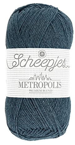 Scheepjes Metropolis 50g - 008 Beirut, Blue Yarn for Creative Projects