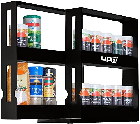 UPP Estantería para Especias, especiero I cajón retráctil para condimentos, Especias, medicamentos... I Almacenamiento Vertical retráctil, Organizador Universal Doble Extensible (28 x 10.2 x 27.5 cm)