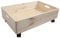 WooDeeDoo Extra-Large Shallow Wooden Storage Crate with Wheels – Low-profile Open-Top Mobile Box for Crafts Toys Underbed Home Office Organisation – Unfinished Natural Wood – 59.5 x 39.5 x 18.5 cm