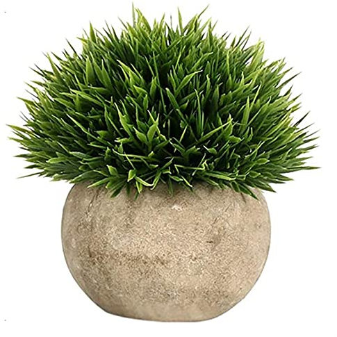 CZXKJ Outdoor decorative plants Artificial Plant Round With Grey Pot,Indoor And Outdoor Fake Plants Plastic Plant For House Office Desk Bedroom Landscaped Garden Garden, balcony, etc.
