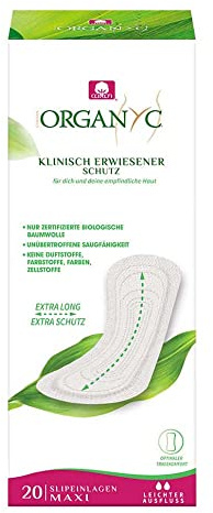 Organyc Slipeinlagen, Maxi, 20 Stk