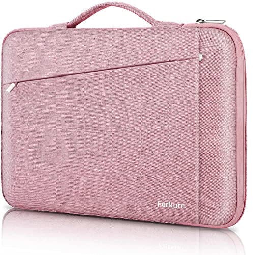 Ferkurn Laptop Sleeve Case 13 13.3 Inch Compatible with 13.6 MacBook Air M3/M2/M1, 13 MacBook Pro M1 M2, 13.5 Surface Book 2 3, XPS 13, Acer, ASUS, HP, Lenovo, Slim Computer Laptop Cover Bag, Pink