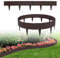 LARS360 Bordure de pelouse de 10 m avec 10 éléments de 100 cm - Plastique pliable - Design rotin - Bordure de parterre - Bordure de pelouse - Palissade de jardin - Lot de 10 (marron)