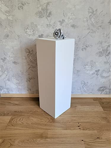 Wolkenstube Dekosäule weiß, Galeriesockel weiß, Säule, Podest, Sockel (90x30x30cm)