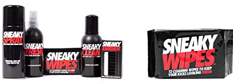 SNEAKY Complete Shoe Care Kit - shoe trainer and suede protector spray cleaning kit & Wipes