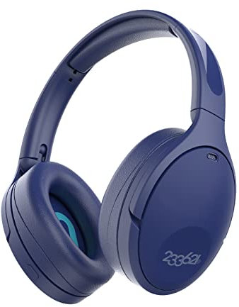 233621 Cascos Inalambricos Bluetooth 100 Horas de Reproducción, Auriculares Cancelacion Ruido con Sonido HiFi y Micrófono Incorporado, Headphones Plegables para Uso Diario (Azul)