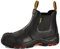 SAFEYEAR Heavy Duty Men Safety Work Boots, S3 Black Site Dealer Safety Trainer Shoes, Wide Fit Composite Toe Cap, Laceless Slip On Waterproof Leather for Site Construction, Comfortable Gel Insole