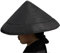 Z-ONE Schwarzer Sonnenhut Samurai Maske Samurai Rüstung Samurai Hut Reishut Chinesischer Hut Japanischer Hut Bambushut Angelkappe, schwarz, Large