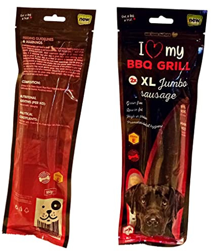XL Jumbo Sausage dog treat plain sausage 100g