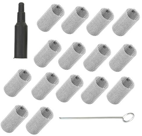 15 Stk Edelstahl Brenner Sieb, Bildschirm Sieb Filz Mesh,Standheizung Ersatzteile, Auto Glow Pin Plug Filtersieb Mesh Mini Glühkerzen Flüchtiges Netz Brennersieb für Standheizung