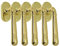 Massiv Messing Fenstergriff Set 5 x FG Helena Prime 0330 Messing poliert Fensterbeschlag