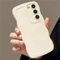 Emlivi Kompatibel mit Samsung Galaxy A71 4g Hülle,Curly Wave Frame Handyhülle Einfarbig Aesthetic Case Weiche Silikon TPU Bumper für Men Girls Stoßfest Schutzhülle für Galaxy A71 4g, Weiß